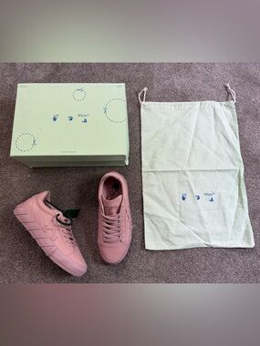 Off White Womens  Low Vulcanized Calf Leather Light Pink Size 39